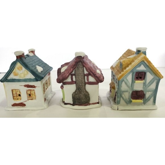 Reader's Digest 3 Christmas Village building Ornaments GROCER BAKER QUEEN'S INN - Picture 4 of 9